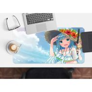 3D Summer Sunshine Girl 674 Japan Anime Game Non-Slip Office Desk Mouse Mat Game AJ WALLPAPER US Angelia (W120cmxH60cm(47x24))