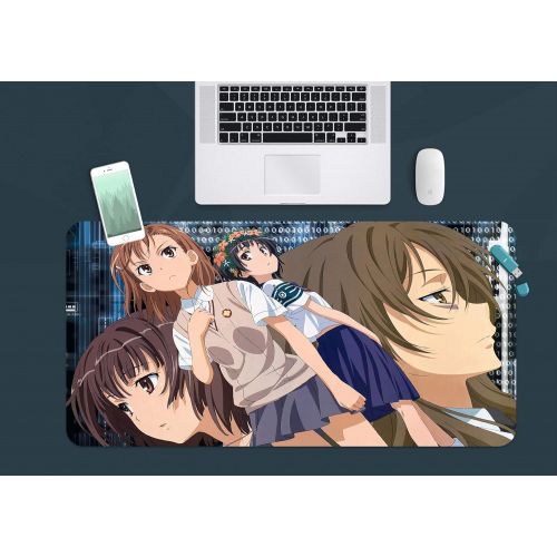  3D A Certain Magical Index 645 Japan Anime Game Non-Slip Office Desk Mouse Mat Game AJ WALLPAPER US Angelia (W120cmxH60cm(47x24))