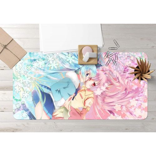  3D Hatsune Miku Snowflake 743 Japan Anime Game Non-Slip Office Desk Mouse Mat Game AJ WALLPAPER US Angelia (W120cmxH60cm(47x24))