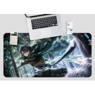 3D Attack On Titan 702 Japan Anime Game Non-Slip Office Desk Mouse Mat Game AJ WALLPAPER US Angelia (W120cmxH60cm(47x24))