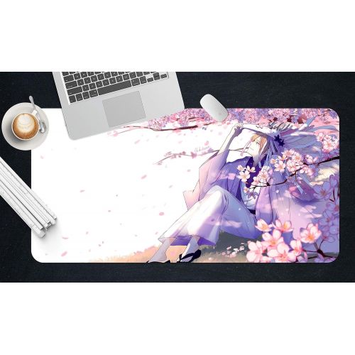  3D Natsume Cherry Blossoms 768 Japan Anime Game Non-Slip Office Desk Mouse Mat Game AJ WALLPAPER US Angelia (W120cmxH60cm(47x24))