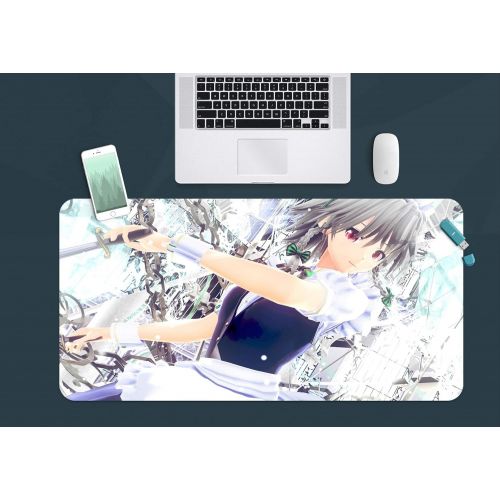  3D Touhou Project 812 Japan Anime Game Non-Slip Office Desk Mouse Mat Game AJ WALLPAPER US Angelia (W120cmxH60cm(47x24))