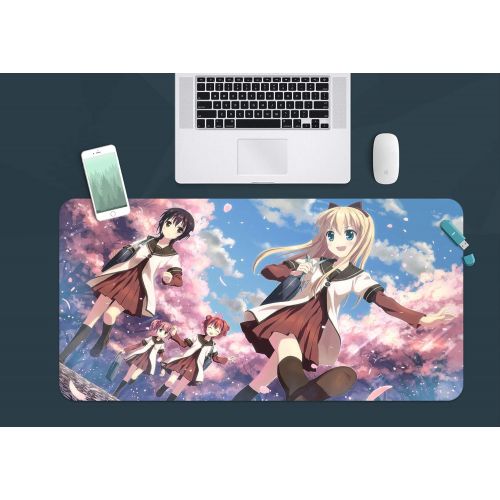  3D Yuruyuri Running 834 Japan Anime Game Non-Slip Office Desk Mouse Mat Game AJ WALLPAPER US Angelia (W120cmxH60cm(47x24))