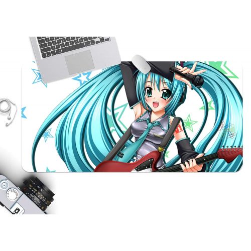  3D Hatsune Miku Blue Star 892 Japan Anime Game Non-Slip Office Desk Mouse Mat Game AJ WALLPAPER US Angelia (W120cmxH60cm(47x24))