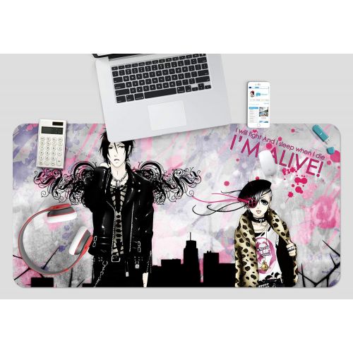  3D Black Butler 881 Japan Anime Game Non-Slip Office Desk Mouse Mat Game AJ WALLPAPER US Angelia (W120cmxH60cm(47x24))