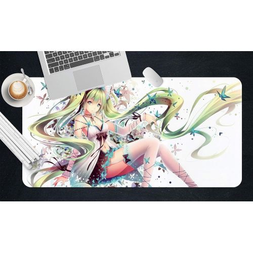  3D Hatsune Miku Magic 920 Japan Anime Game Non-Slip Office Desk Mouse Mat Game AJ WALLPAPER US Angelia (W120cmxH60cm(47x24))