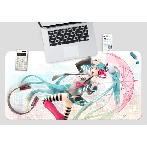  3D Hatsune Miku Umbrella 907 Japan Anime Game Non-Slip Office Desk Mouse Mat Game AJ WALLPAPER US Angelia (W120cmxH60cm(47x24))