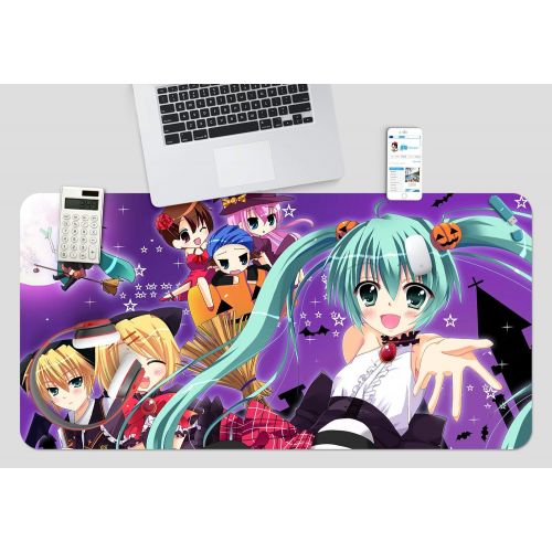  3D Hatsune Miku Magic 910 Japan Anime Game Non-Slip Office Desk Mouse Mat Game AJ WALLPAPER US Angelia (W120cmxH60cm(47x24))