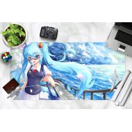 3D Hatsune Miku Beautiful Scenery Ocean 911 Japan Anime Game Non-Slip Office Desk Mouse Mat Game AJ WALLPAPER US Angelia (W120cmxH60cm(47x24))