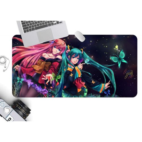  3D Hatsune Miku Starry Sky 894 Japan Anime Game Non-Slip Office Desk Mouse Mat Game AJ WALLPAPER US Angelia (W120cmxH60cm(47x24))