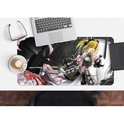  3D Fate Stay Night 883 Japan Anime Game Non-Slip Office Desk Mouse Mat Game AJ WALLPAPER US Angelia (W120cmxH60cm(47x24))