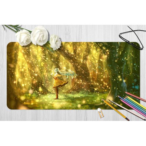  3D Hatsune Miku Golden Forest 898 Japan Anime Game Non-Slip Office Desk Mouse Mat Game AJ WALLPAPER US Angelia (W120cmxH60cm(47x24))