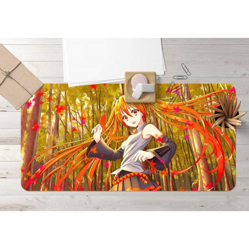  3D Hatsune Miku Yellow Forest 915 Japan Anime Game Non-Slip Office Desk Mouse Mat Game AJ WALLPAPER US Angelia (W120cmxH60cm(47x24))