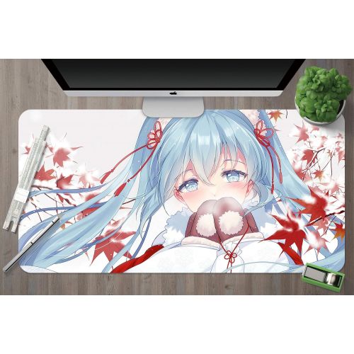  3D Hatsune Miku 927 Japan Anime Game Non-Slip Office Desk Mouse Mat Game AJ WALLPAPER US Angelia (W120cmxH60cm(47x24))