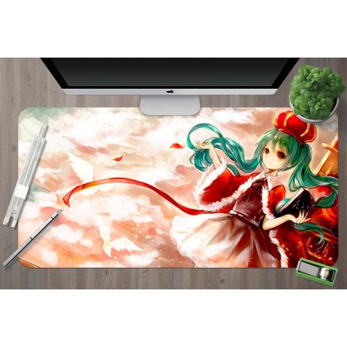  3D Hatsune Miku Sky Clouds 925 Japan Anime Game Non-Slip Office Desk Mouse Mat Game AJ WALLPAPER US Angelia (W120cmxH60cm(47x24))