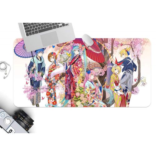  3D Hatsune Miku 914 Japan Anime Game Non-Slip Office Desk Mouse Mat Game AJ WALLPAPER US Angelia (W120cmxH60cm(47x24))