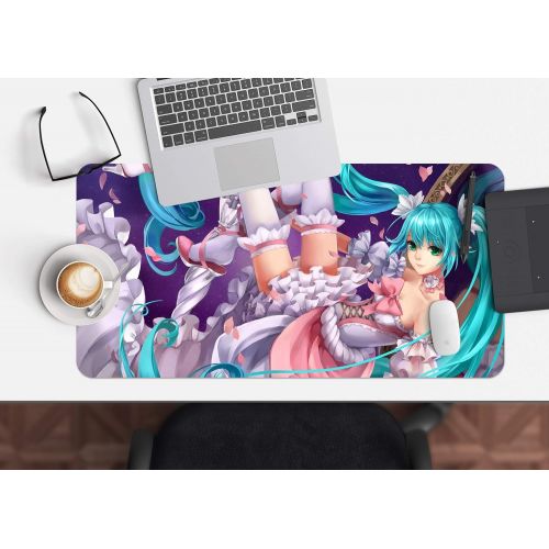  3D Hatsune Miku 903 Japan Anime Game Non-Slip Office Desk Mouse Mat Game AJ WALLPAPER US Angelia (W120cmxH60cm(47x24))