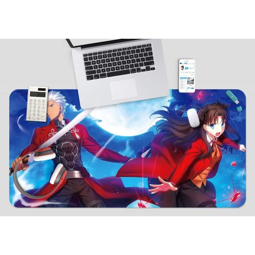  3D Fate Stay Night 884 Japan Anime Game Non-Slip Office Desk Mouse Mat Game AJ WALLPAPER US Angelia (W120cmxH60cm(47x24))