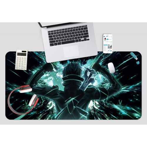  3D Sword Art Online 994 Japan Anime Game Non-Slip Office Desk Mouse Mat Game AJ WALLPAPER US Angelia (W120cmxH60cm(47x24))