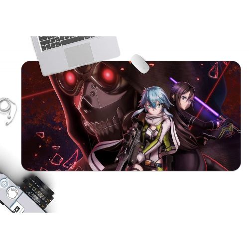  3D Sword Art Online 1002 Japan Anime Game Non-Slip Office Desk Mouse Mat Game AJ WALLPAPER US Angelia (W120cmxH60cm(47x24))