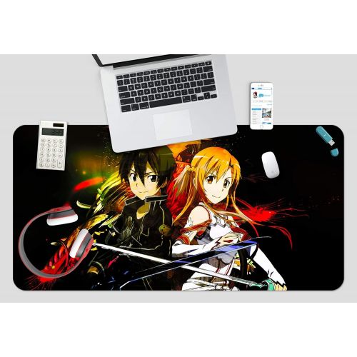  3D Sword Art Online 995 Japan Anime Game Non-Slip Office Desk Mouse Mat Game AJ WALLPAPER US Angelia (W120cmxH60cm(47x24))