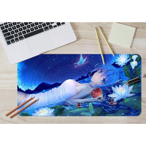  3D Hatsune Miku Evening 944 Japan Anime Game Non-Slip Office Desk Mouse Mat Game AJ WALLPAPER US Angelia (W120cmxH60cm(47x24))