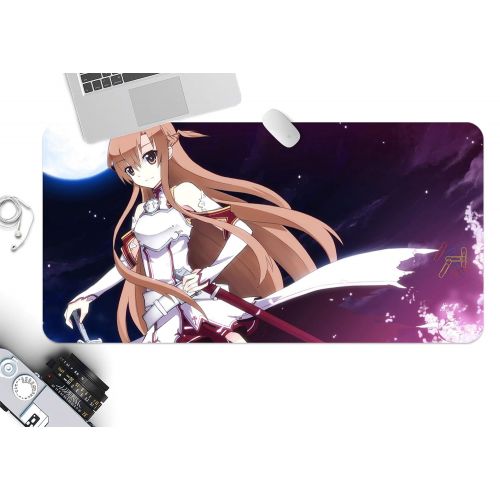  3D Sword Art Online 982 Japan Anime Game Non-Slip Office Desk Mouse Mat Game AJ WALLPAPER US Angelia (W120cmxH60cm(47x24))