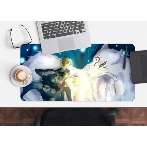  3D Natsume 979 Japan Anime Game Non-Slip Office Desk Mouse Mat Game AJ WALLPAPER US Angelia (W120cmxH60cm(47x24))