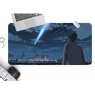 3D Your Name Meteor Shower 1102 Japan Anime Game Non-Slip Office Desk Mouse Mat Game AJ WALLPAPER US Angelia (W120cmxH60cm(47x24))