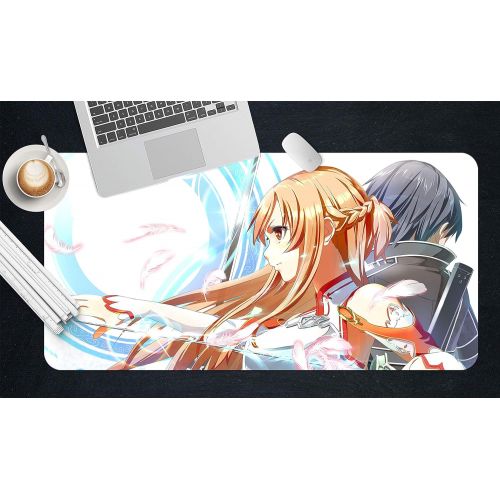  3D Sword Art Online 981 Japan Anime Game Non-Slip Office Desk Mouse Mat Game AJ WALLPAPER US Angelia (W120cmxH60cm(47x24))