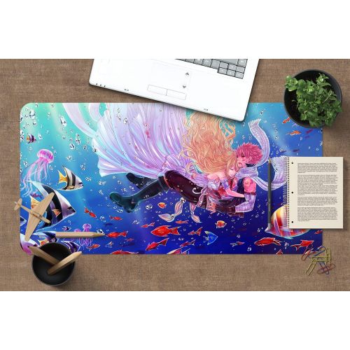  3D Fairy Tail 729 Japan Anime Game Non-Slip Office Desk Mouse Mat Game AJ WALLPAPER US Angelia (W80cmxH40cm(21x16))