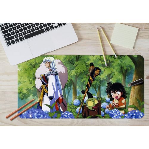  3D Inuyasha Forest 759 Japan Anime Game Non-Slip Office Desk Mouse Mat Game AJ WALLPAPER US Angelia (W120cmxH60cm(47x24))