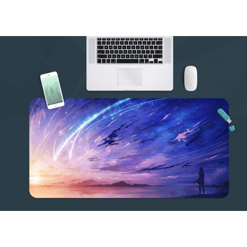  3D Your Name 1008 Japan Anime Game Non-Slip Office Desk Mouse Mat Game AJ WALLPAPER US Angelia (W120cmxH60cm(47x24))