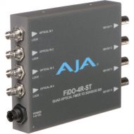 AJA FiDO Quad-Channel ST Fiber to 3G-SDI Mini Converter