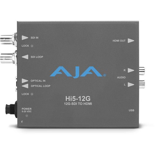  AJA Hi5-12G 12G-SDI to HDMI 2.0 Mini-Converter