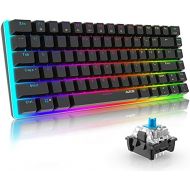 [아마존베스트]Ajazz AK33 Mechanical Keyboard Gaming RGB Lighting Blue Switch 82 Buttons QWERTY Wired Keyboard Backlight Edition Mini Keyboard Black