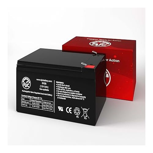  AJC Battery Compatible with Spinshot Player - Heavy Duty 12V 12Ah Tennis Ball Machine Battery