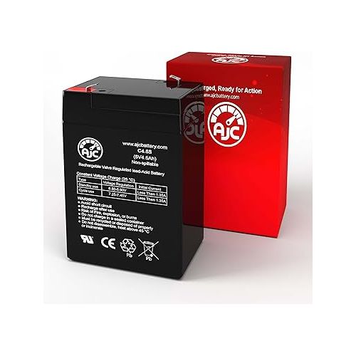  AJC Battery Compatible with B&B BP4.5-6 T1 6V 4.5Ah Sealed Lead Acid Battery