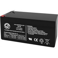 AJC Battery Compatible with Duracell DURA12-3.3F2 12V 3.2Ah Sealed Lead Acid Battery