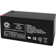 AJC Battery Compatible with Duracell DURA12-3.3F2 12V 3.2Ah Sealed Lead Acid Battery