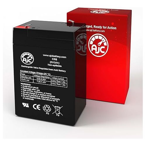  AJC Battery Compatible with Werker WKA6-5F 6V 5Ah Sealed Lead Acid Battery