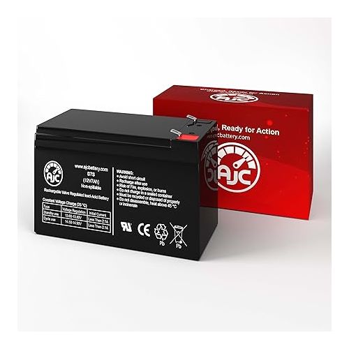  AJC Battery Compatible with Crown Embassy 12CE7.5 T2 12V 7Ah Sealed Lead Acid Battery