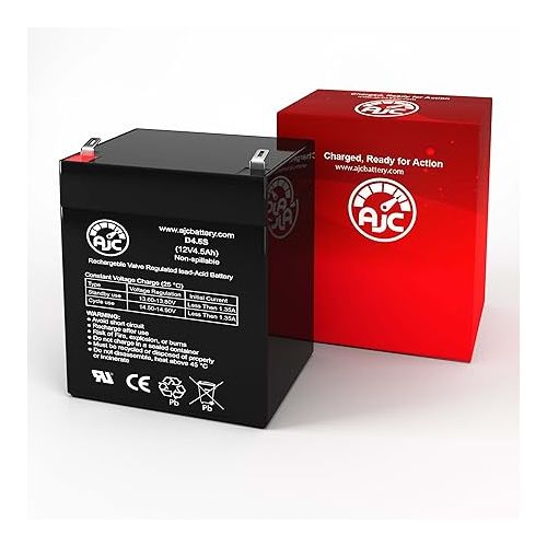  AJC Battery Compatible with Universal Power Group UB1245 12V 4.5Ah Alarm Battery