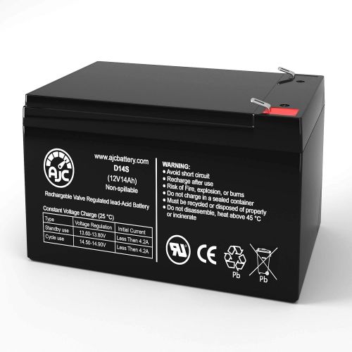  AJC Battery PowerSonic PS-12140 F2 12V 14Ah Scooter Battery - This is an AJC Brand Replacement