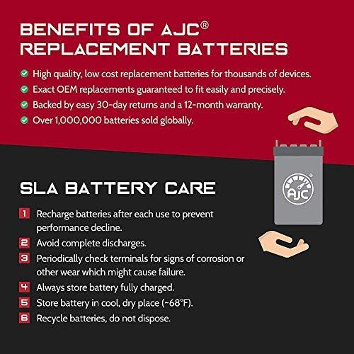  AJC Battery Silent Partner Sport 2010 Newer 12V 18Ah Tennis Ball Machine Battery - This is an AJC Brand Replacement