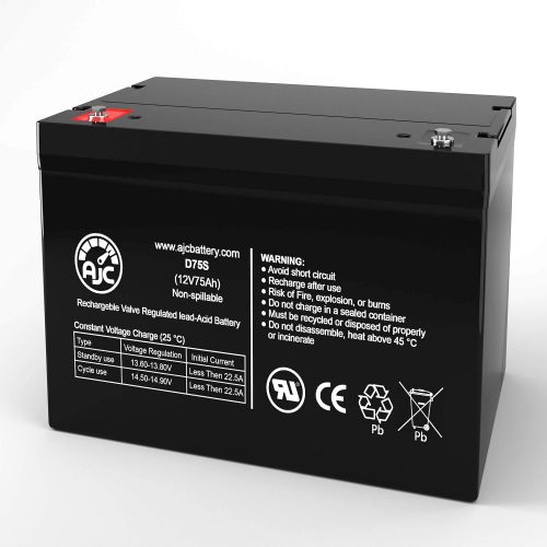  AJC Battery AJC 12V 75Ah Flame Retardant Sealed Lead Acid - AGM - VRLA Battery