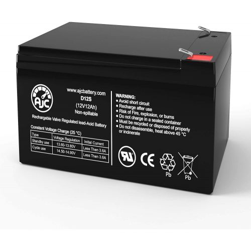  AJC Battery Crown 12CE12T2 12V 12Ah Sealed Lead Acid Battery - This is an AJC Brand Replacement