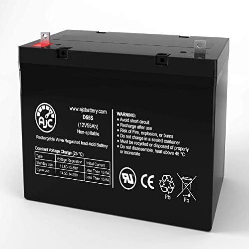  AJC Battery Invacare 22NF 12V 55Ah Wheelchair Battery - This is an AJC Brand Replacement