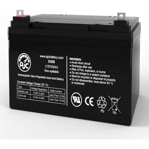  AJC Battery GS Portalac TEV12360, TEV 12360 12V 35Ah UPS Battery - This is an AJC Brand Replacement