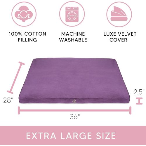  [아마존베스트]Ajna Velvet Zabuton Meditation Mat - Luxurious Meditation Cushion Floor Pillow - Zabuton Meditation Cushion Large - 100% Cotton Filling (Amethyst)